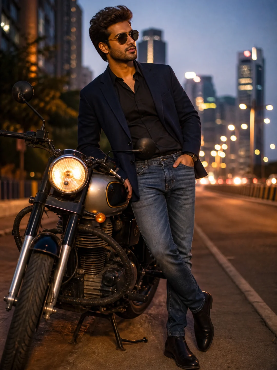 bullet bike ai photo editing prompt for boys example 2 — 5 Viral Bullet Bike AI Photo Editing Prompts for Boys