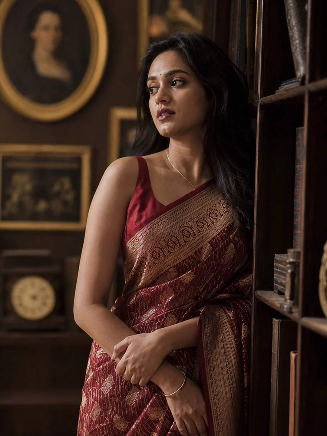 retro girl in saree photo prompt gemini example 4 — 5 Best Retro Girl in Saree Photo Prompts for Gemini AI