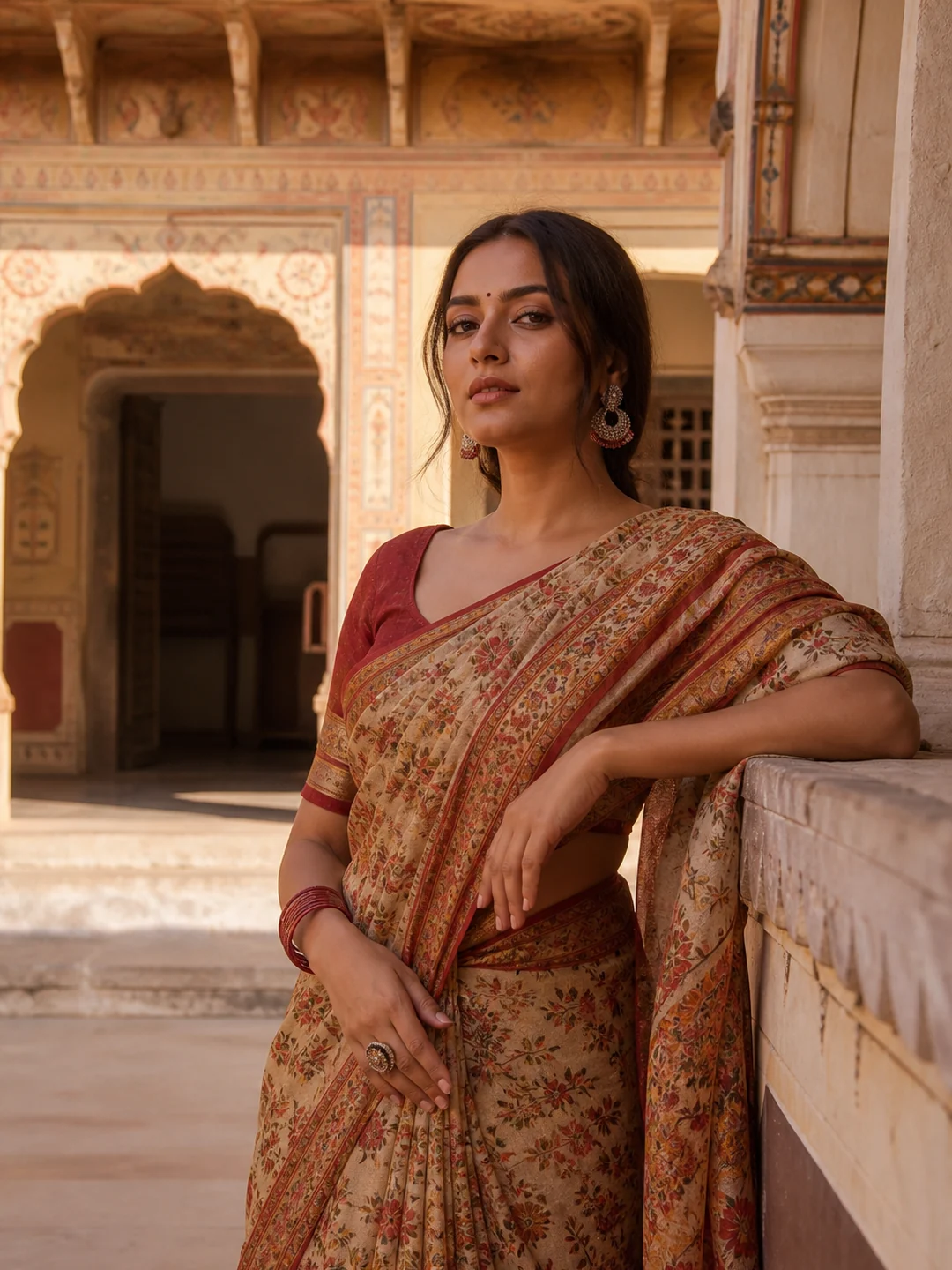 retro girl in saree photo prompt gemini example 3 — 5 Best Retro Girl in Saree Photo Prompts for Gemini AI