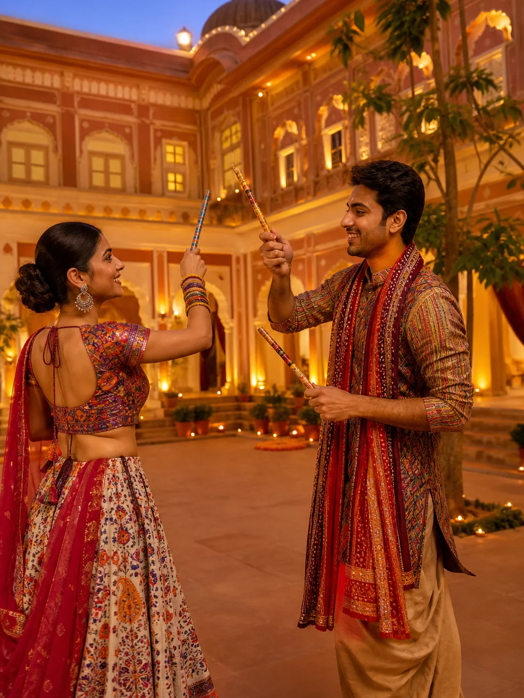 gemini ai dandiya garba looks prompts example 4 — 5 Viral Gemini AI Dandiya Garba Looks Prompts 2026