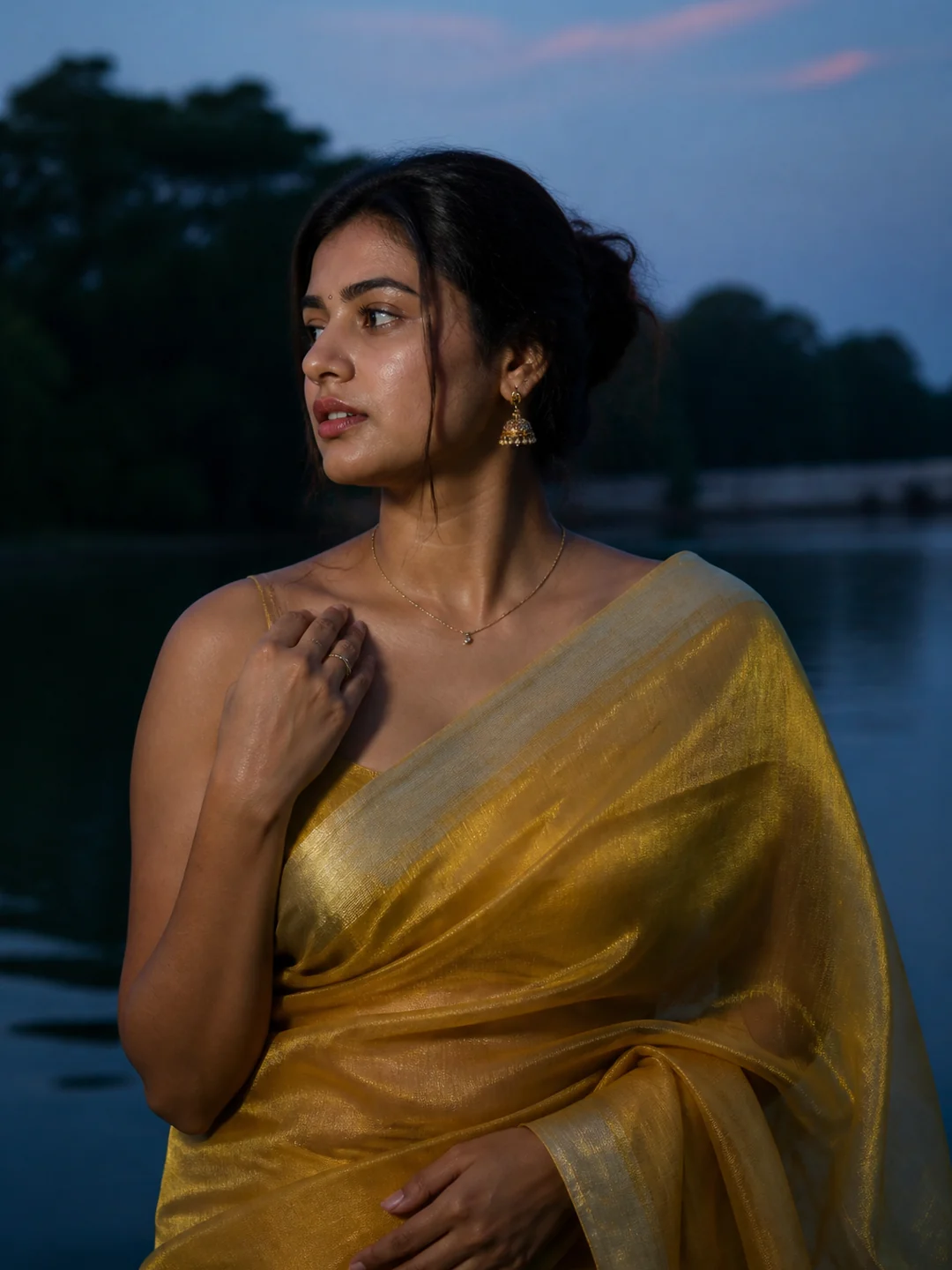 south indian girl ai photo prompt saree example 5 — 5 Stunning South Indian Girl AI Photo Prompts in Saree 2026