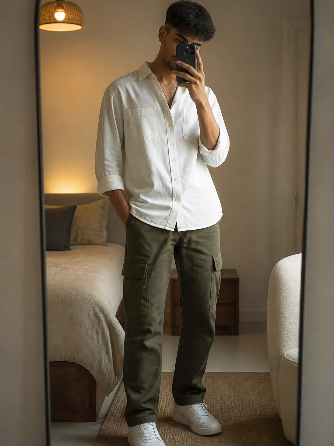 gemini ai mirror selfie prompt boys example 1 — 5 Best Gemini AI Mirror Selfie Prompts for Boys 2026