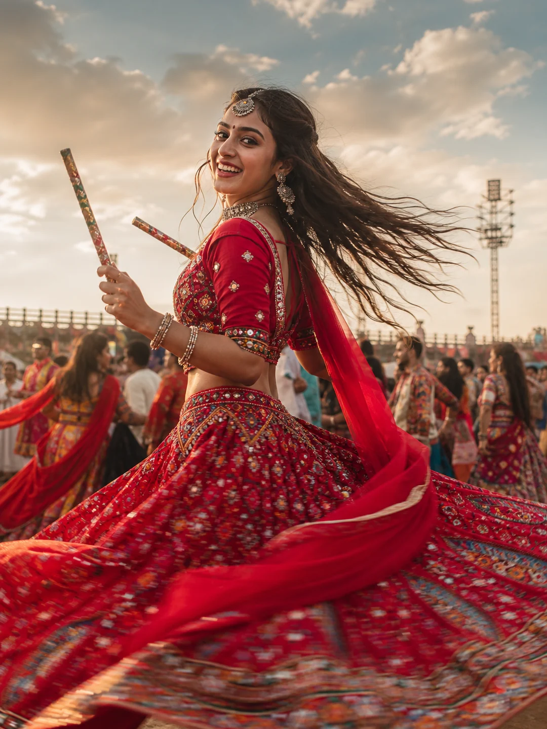gemini ai dandiya garba looks prompts example 1 — 5 Viral Gemini AI Dandiya Garba Looks Prompts 2026