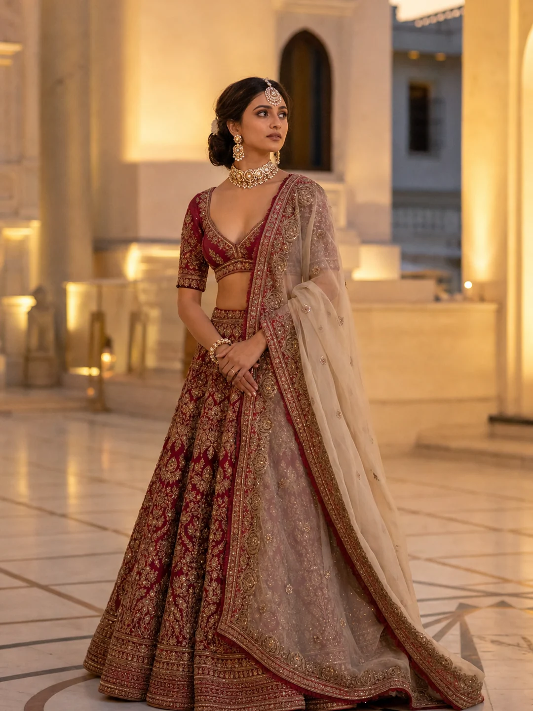 luxury lehenga gemini ai prompts example 1 — 5 Stunning Luxury Lehenga Gemini AI Prompts for Girls