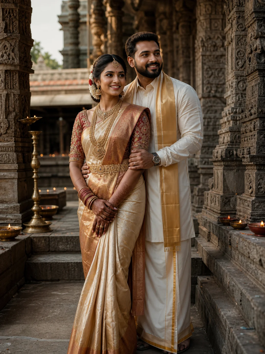 wedding ai photo prompt indian couple gemini example 5 — 5 Stunning Wedding AI Photo Prompts Indian Couple Gemini