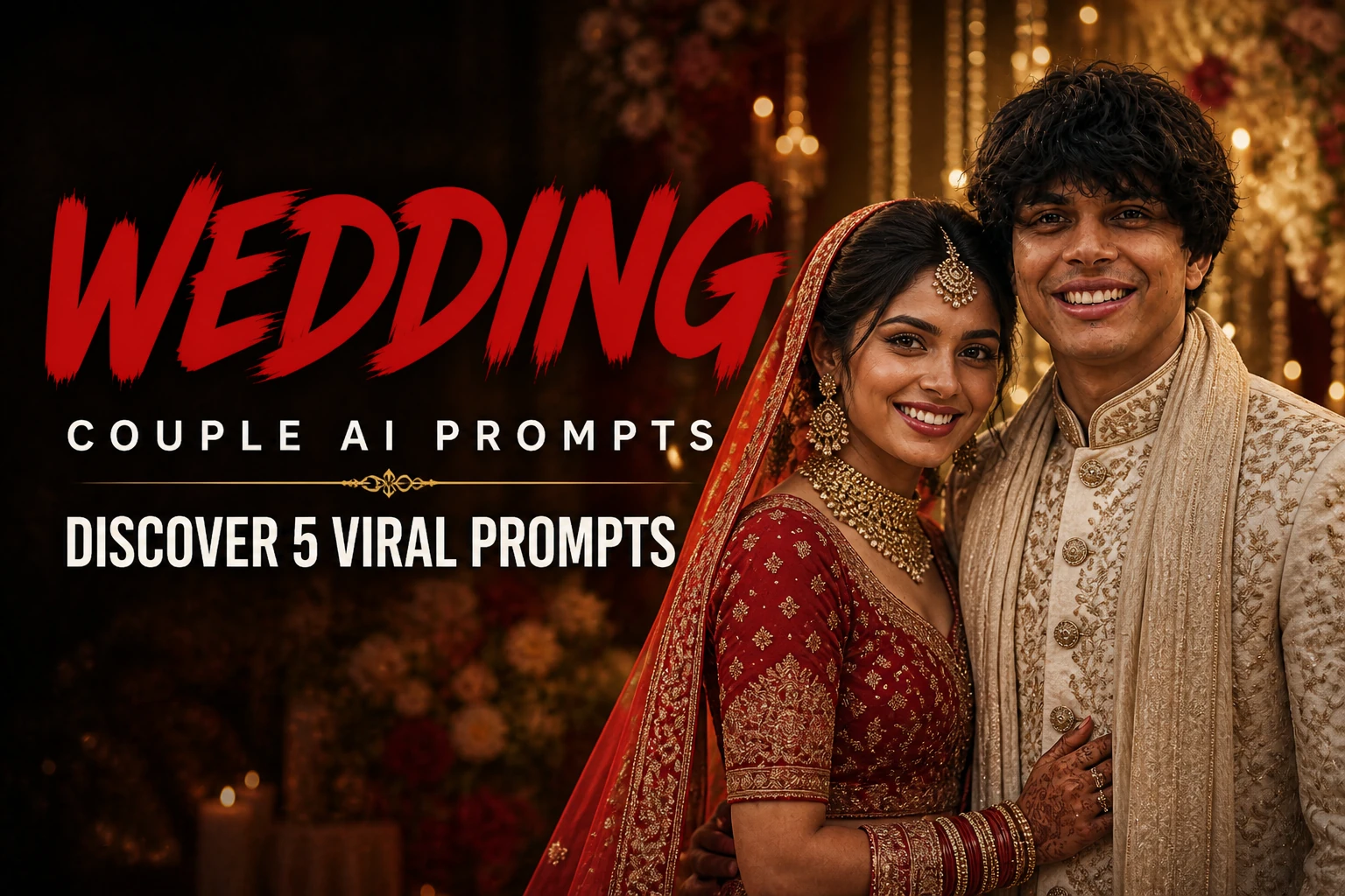 5 Stunning Wedding AI Photo Prompts Indian Couple Gemini