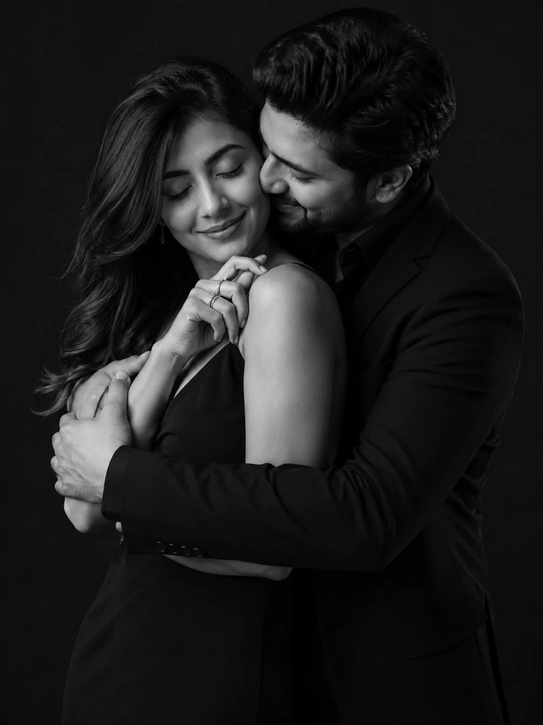 Black & White Couple Portrait – Gemini AI Photo Prompt — image 2