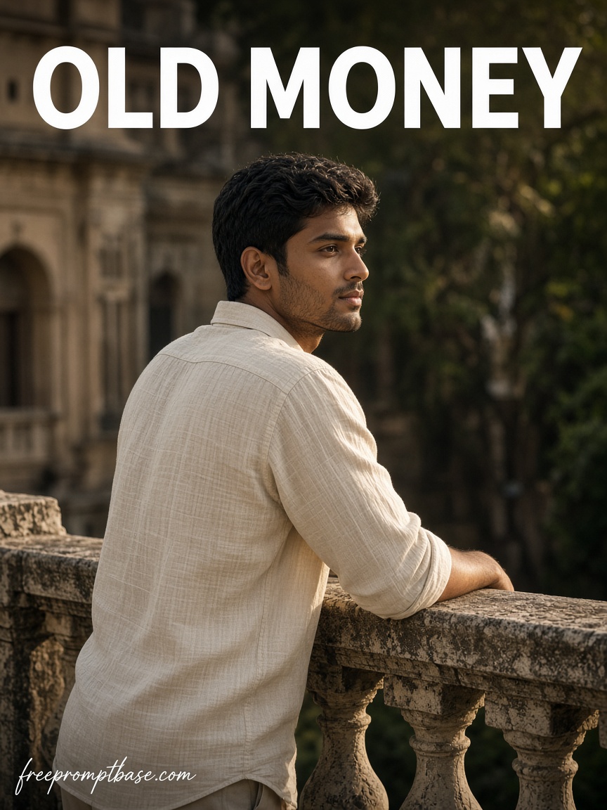 Old money balcony portrait