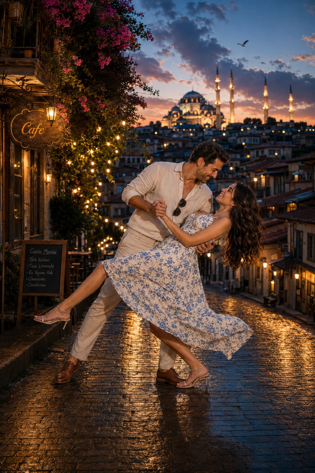 Old Town Dance Couple – Gemini AI Photo Prompt — image 3