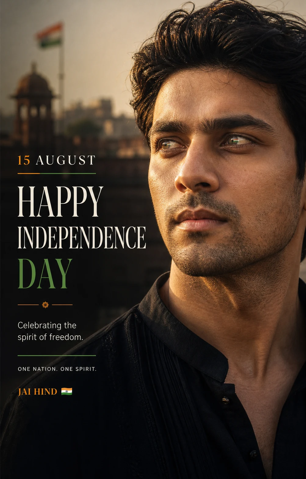 15 August Eye Reflection Portrait That Feels Like an Editorial Cover example — 5 15 August AI Photo Prompts for Independence Day