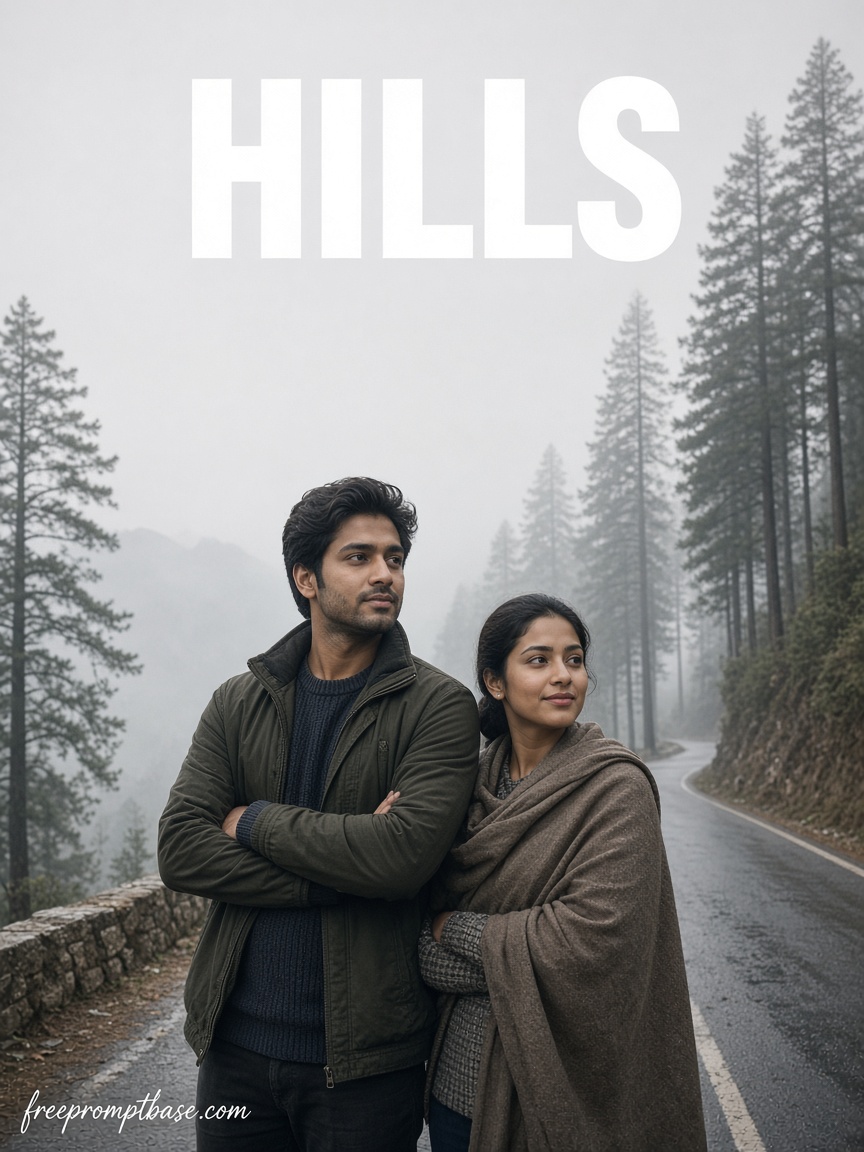 Hill station film grain portrait