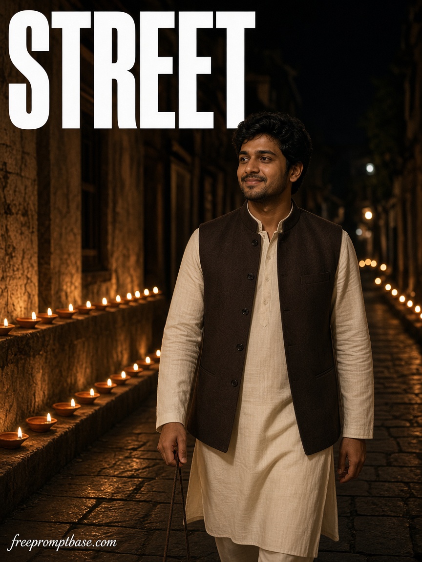 Street of diyas walking shot