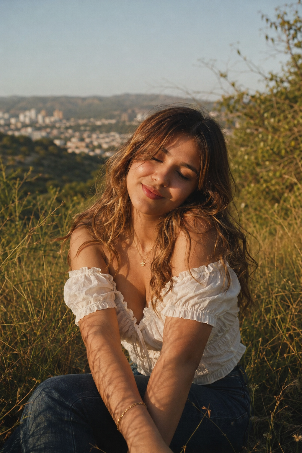 Green Field Portrait AI Photo Prompt for Gemini