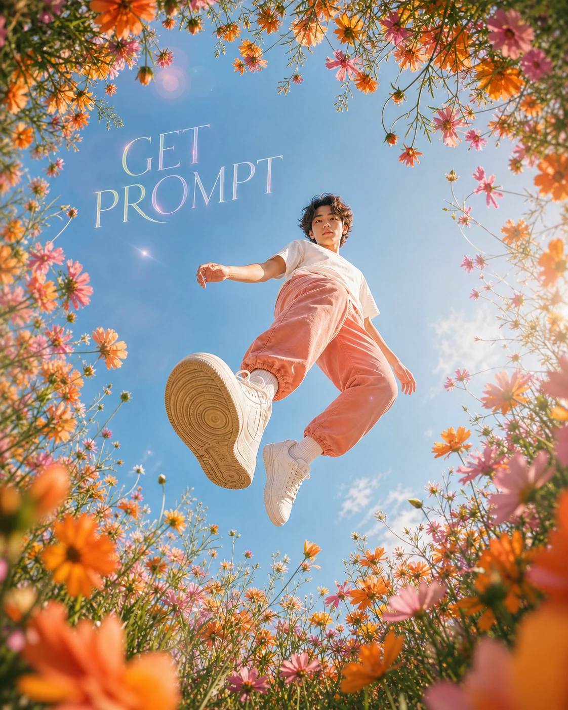 Fisheye Floating Photo – Surreal Levitation AI Prompt