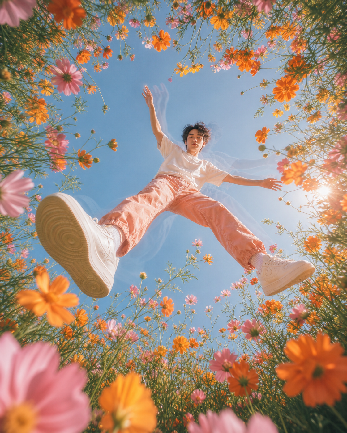 Fisheye Floating Photo – Surreal Levitation AI Prompt — image 5
