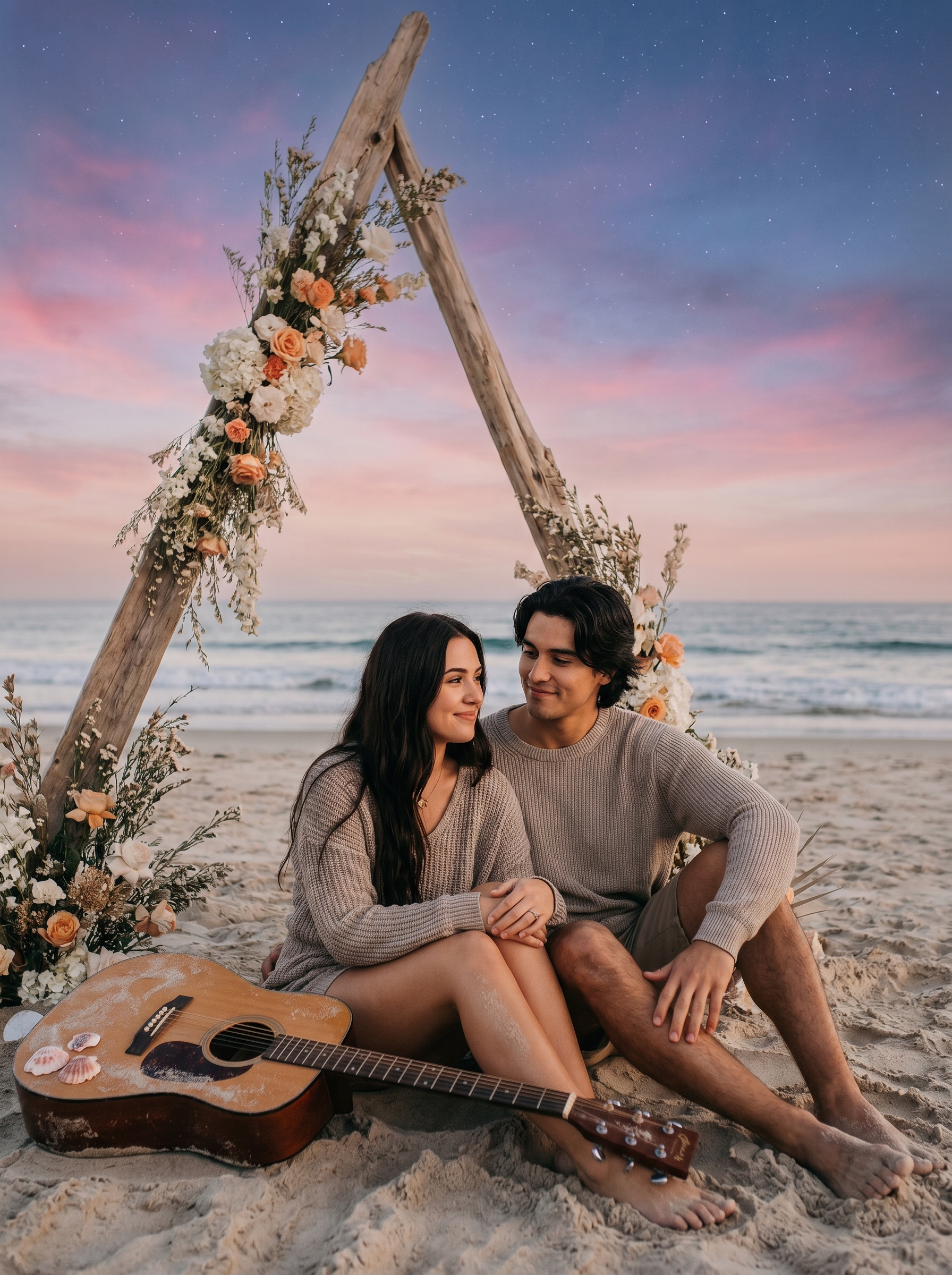 Beach Couple Portrait AI Photo Prompt for Gemini — image 2