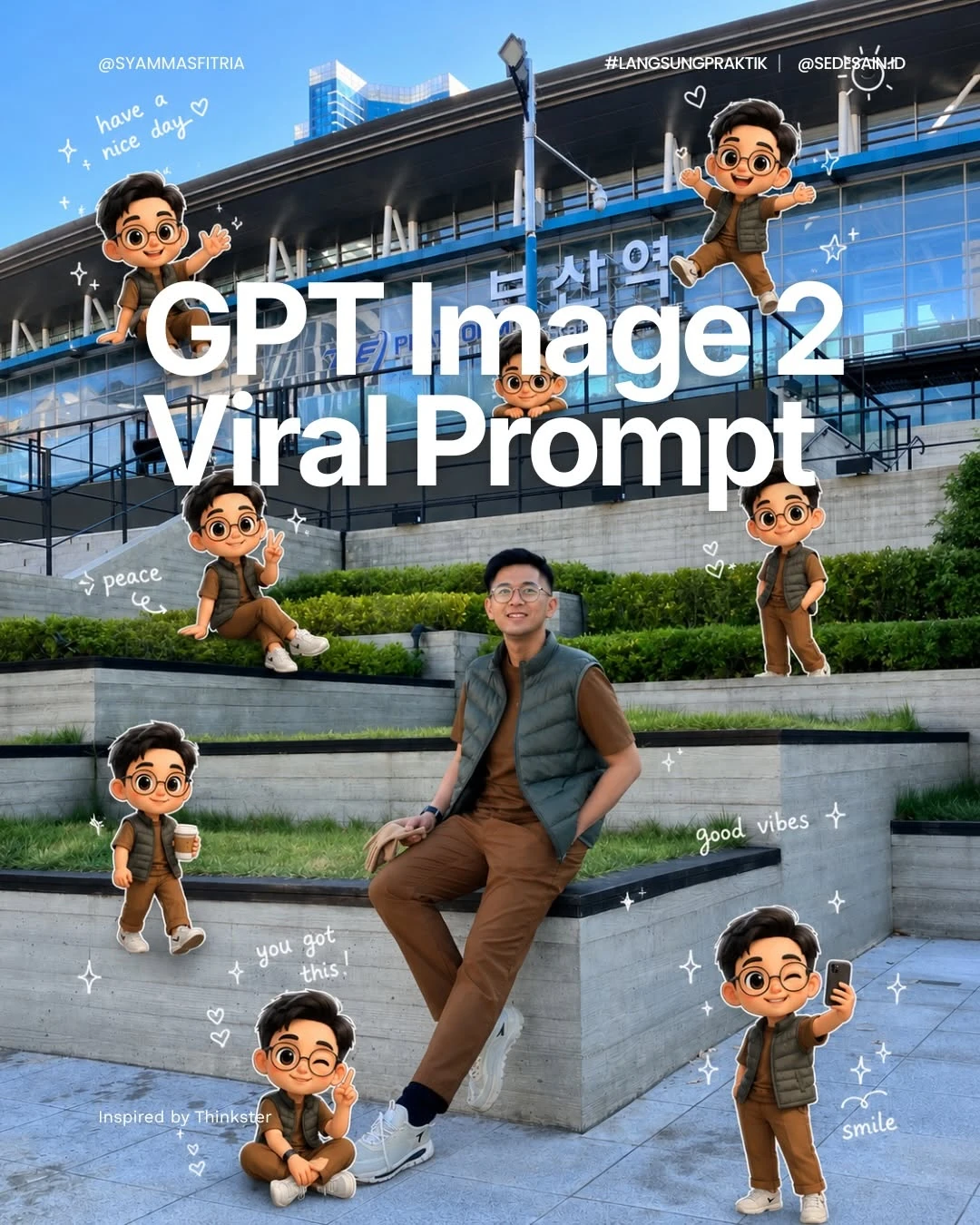 Pixar Chibi Scrapbook Collage – AI Photo Prompt